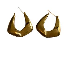 Gold Geometric Hoop Earrings